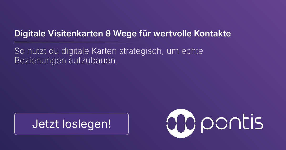 Digitale Visitenkarten 8 Wege für wertvolle Kontakte