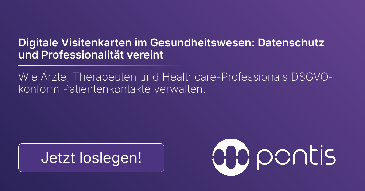 Digitale Visitenkarten im Gesundheitswesen: Datenschutz und Professionalität vereint