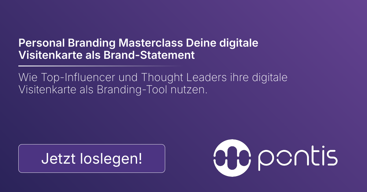 Personal Branding Masterclass Deine digitale Visitenkarte als Brand-Statement